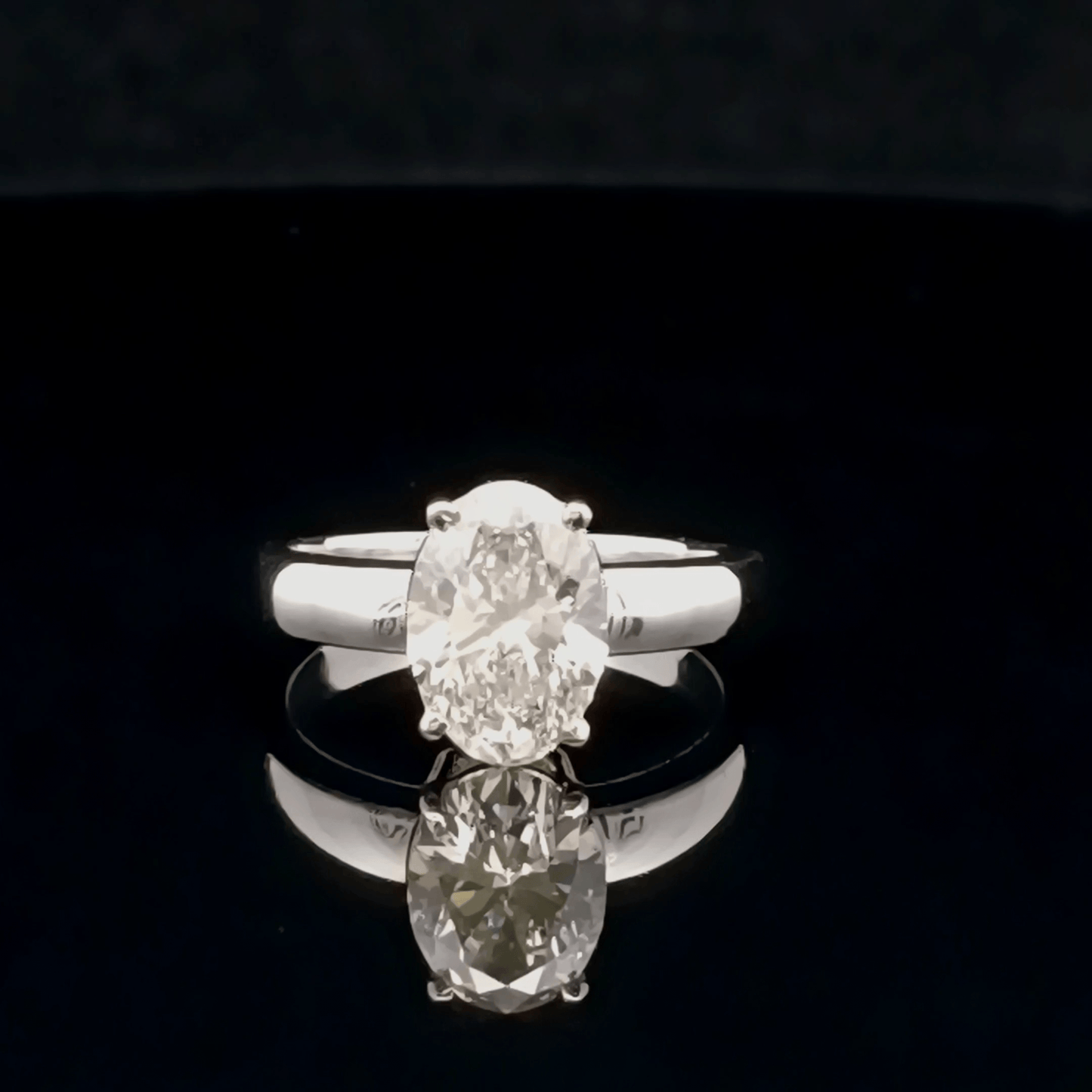 Oval Cut Solitaire Diamond Engagement Ring