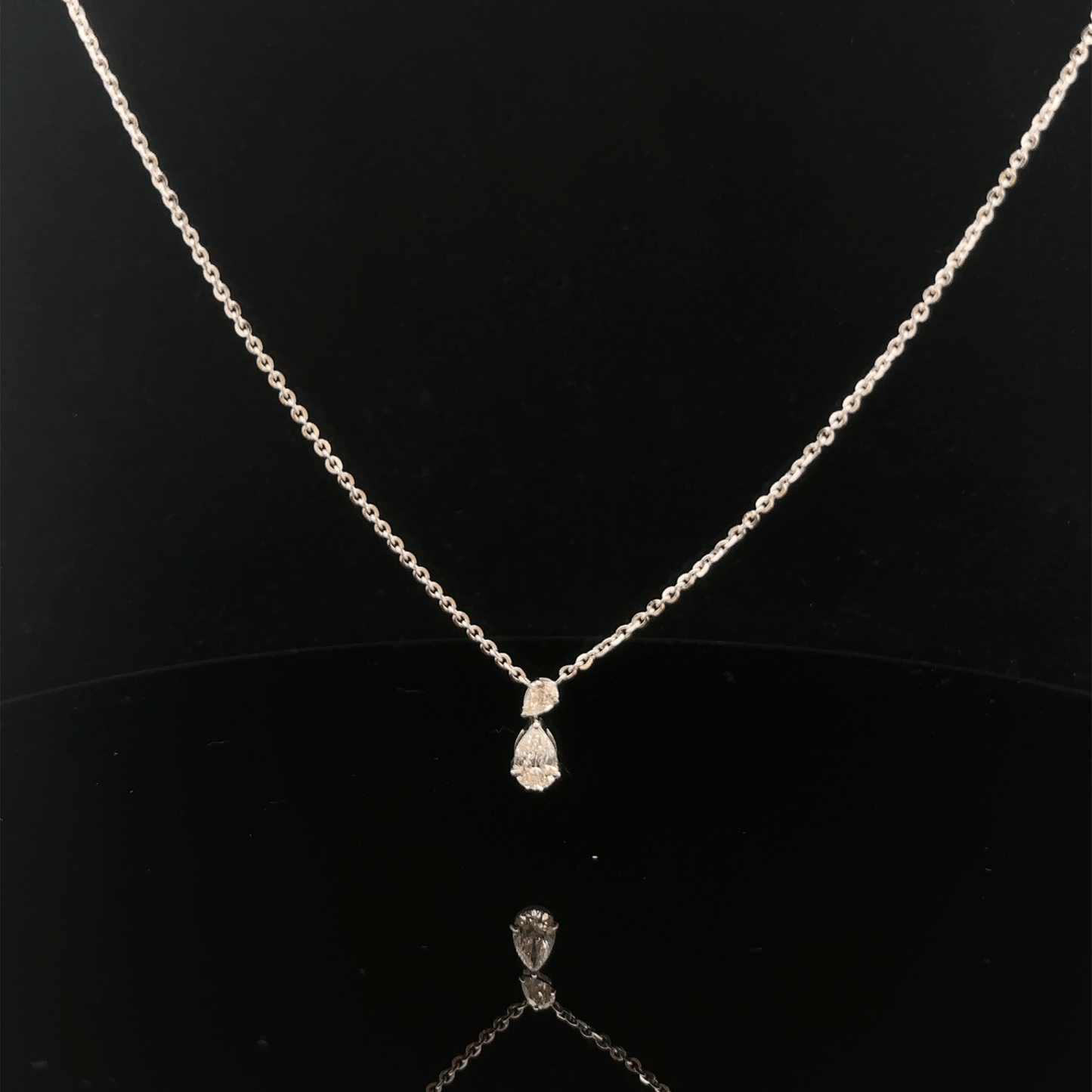 Minimal Pear Diamond Drop Pendant