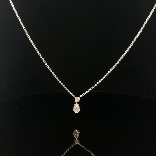 Minimal Pear Diamond Drop Pendant