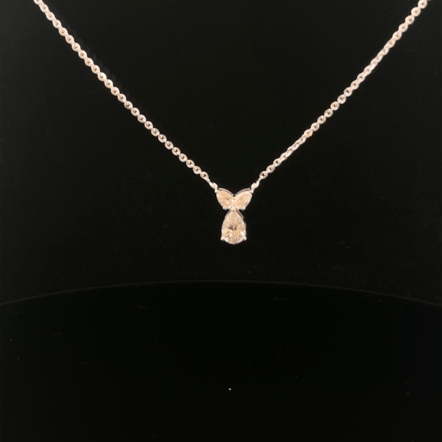 Soft Wing Pear Diamond Pendant