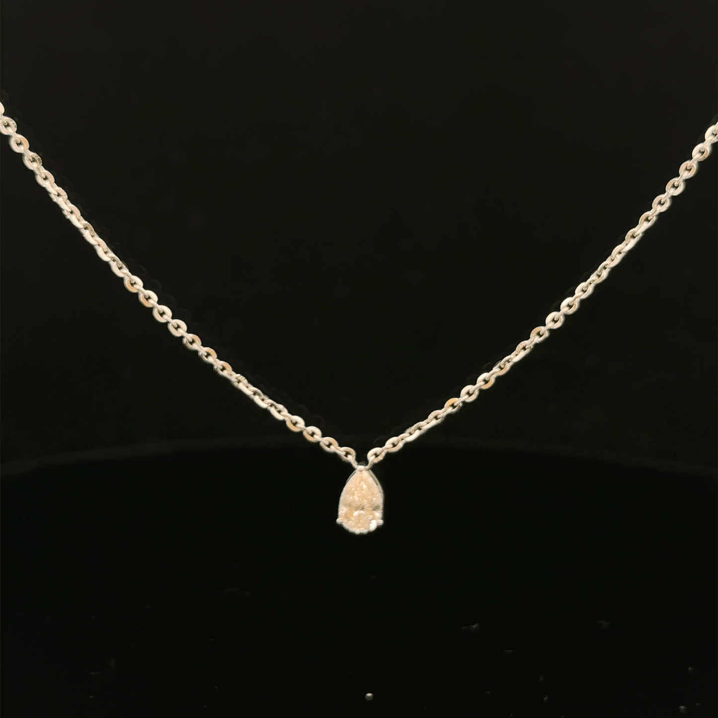 Pear Drop Diamond Solitaire Pendant