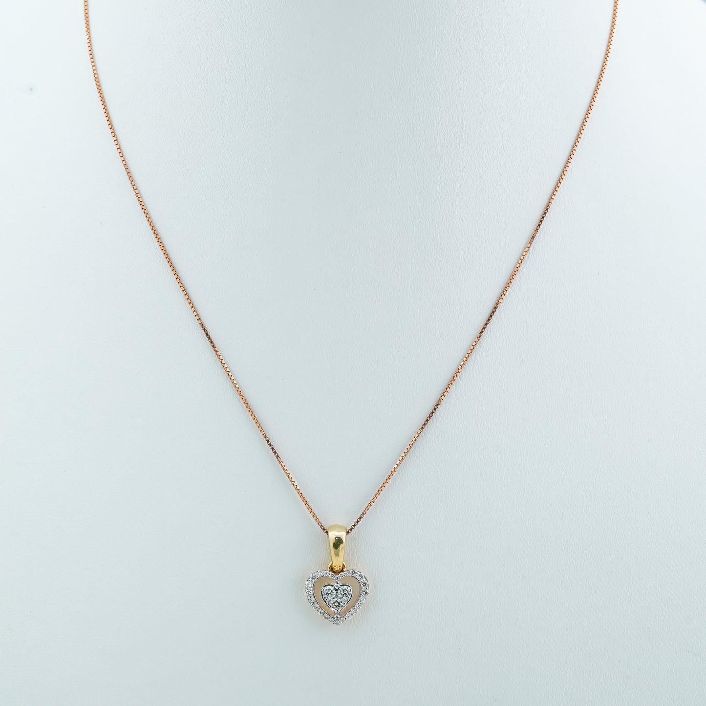 Halo Heart Diamond Pendant