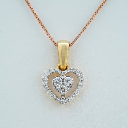 Halo Heart Diamond Pendant