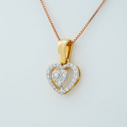 Halo Heart Diamond Pendant