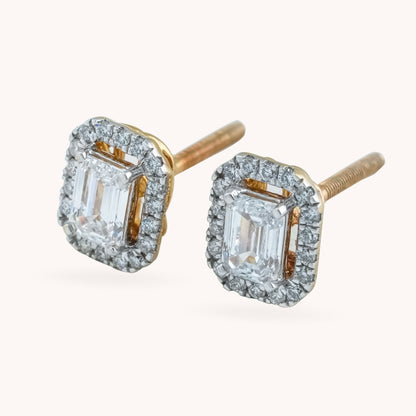 Emerald Halo Embrace Earrings