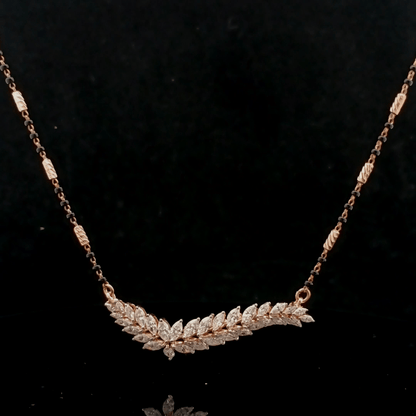 Elegant Leaf Diamond Mangalsutra