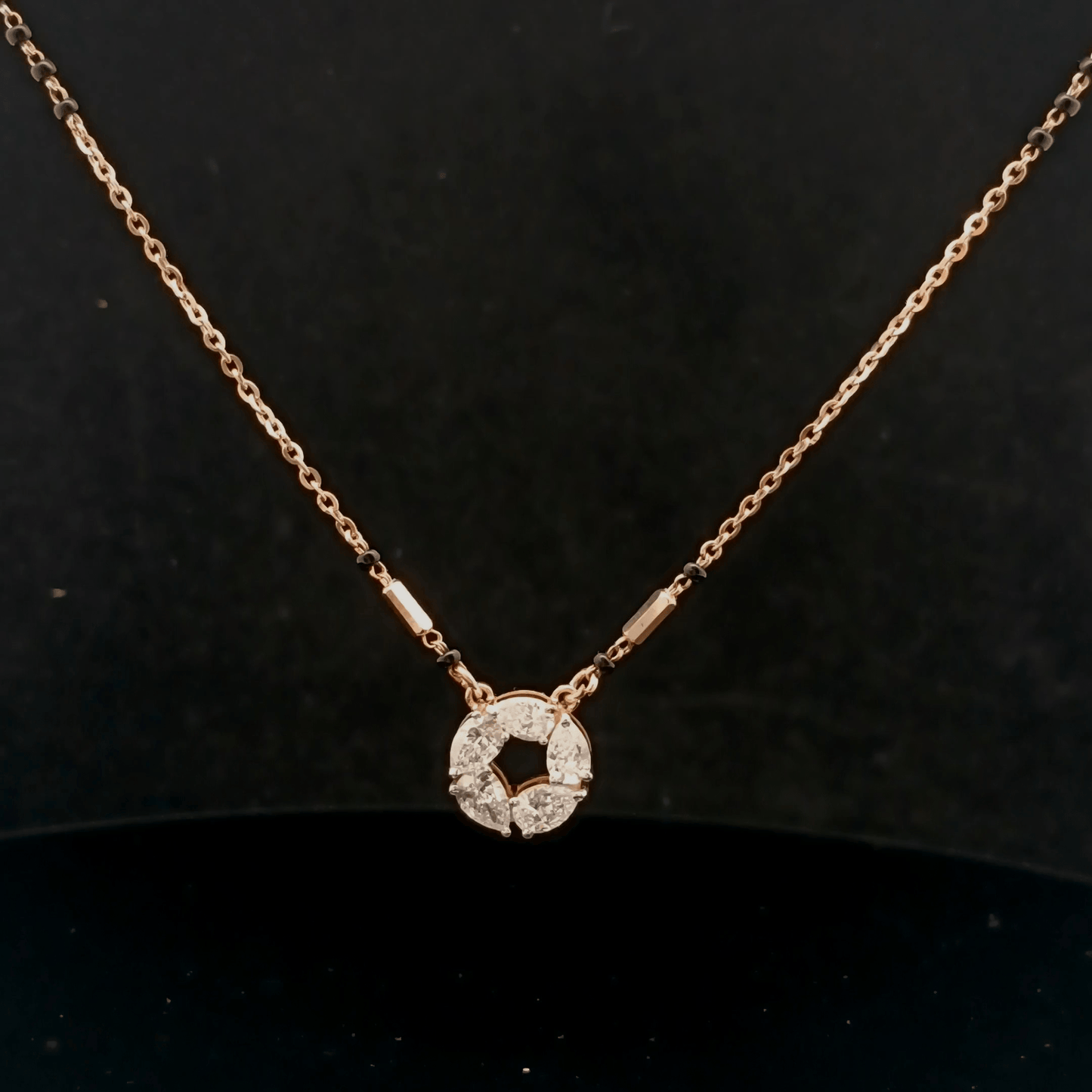 Classic Diamond Open Circle Pendant