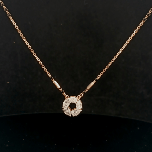 Classic Diamond Open Circle Pendant
