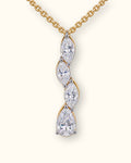 Diamond Leaf Drop Pendant