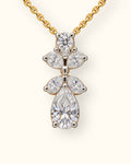 Pear Drop Diamond Floral Pendant