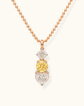 Golden Glow Solitaire Drop Pendant