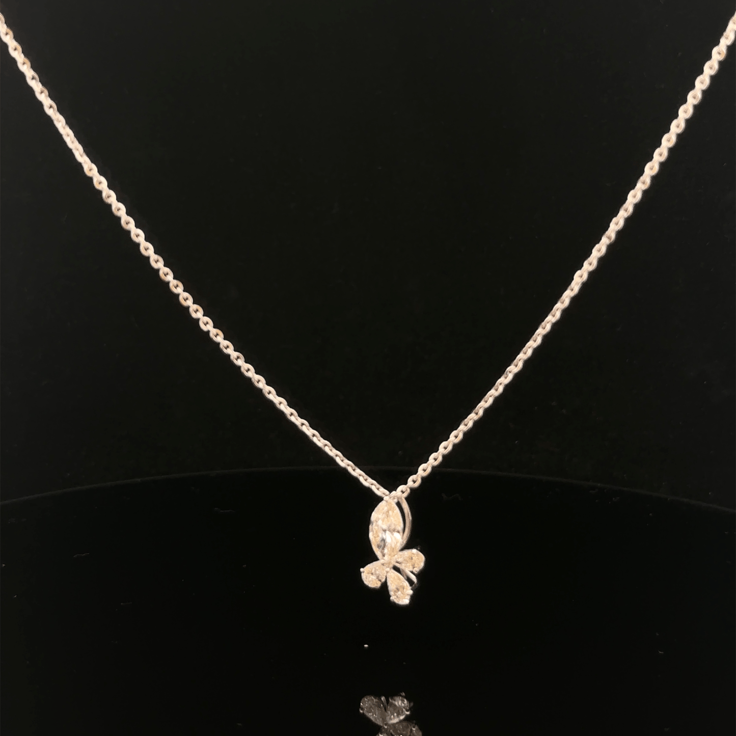 Diamond Floral Drop Pendant