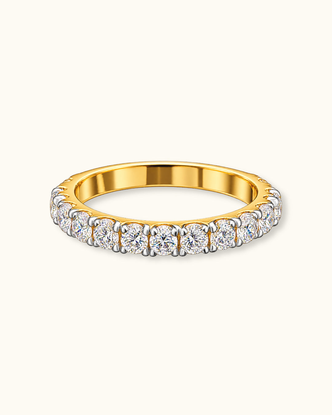 Full-Circle Diamond Eternity Band in Yellow Gold