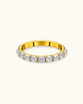Two-Tone Diamond-Set Eternity Band Ring