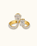 Luxury Pear-Cut Diamond Halo Ring – Double-Stone Statement Ring