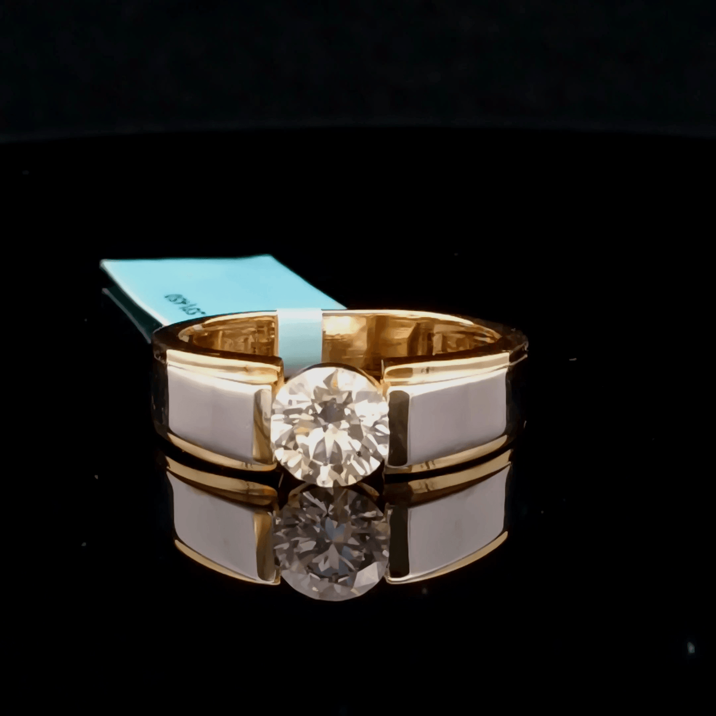 1.5ct Round Lab Diamond Solitaire Gents Ring