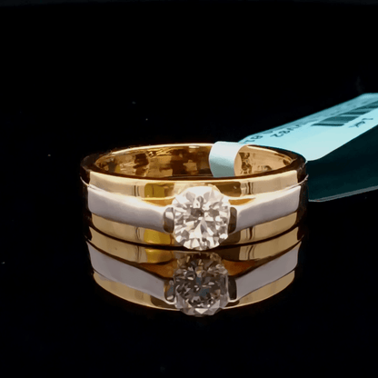 0.80ct  Round Lab Diamond Solitaire Gents Ring