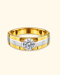 Prestige Two-Tone Round Solitaire Diamond Ring