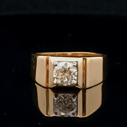 1 ct Round Diamond Solitaire Gents Ring