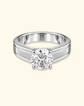 Classic White Gold Round Solitaire Diamond Ring