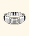 Executive White Gold Emerald Cut Solitaire Diamond Ring