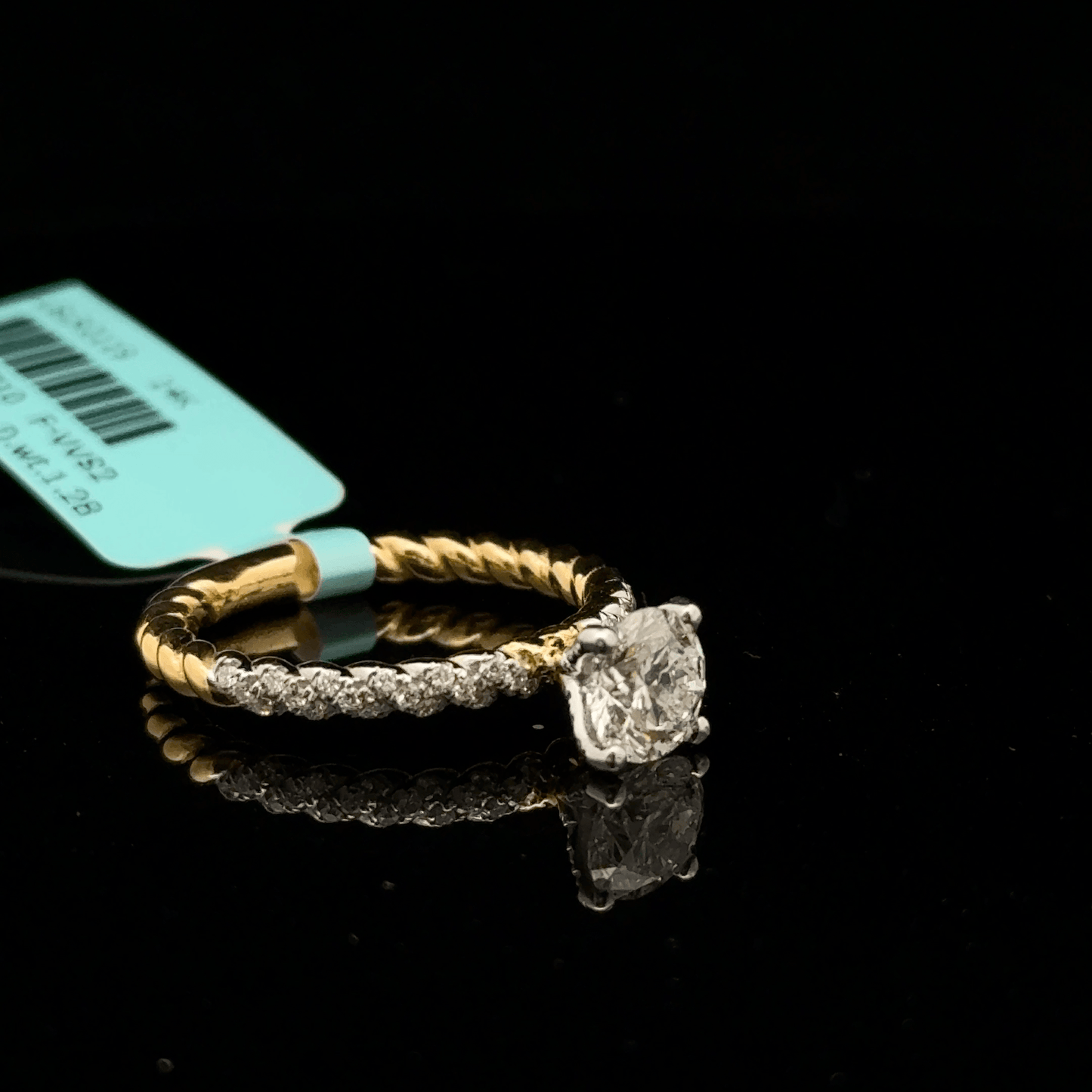 1ct Round Cut Solitaire Diamond Engagement Ring