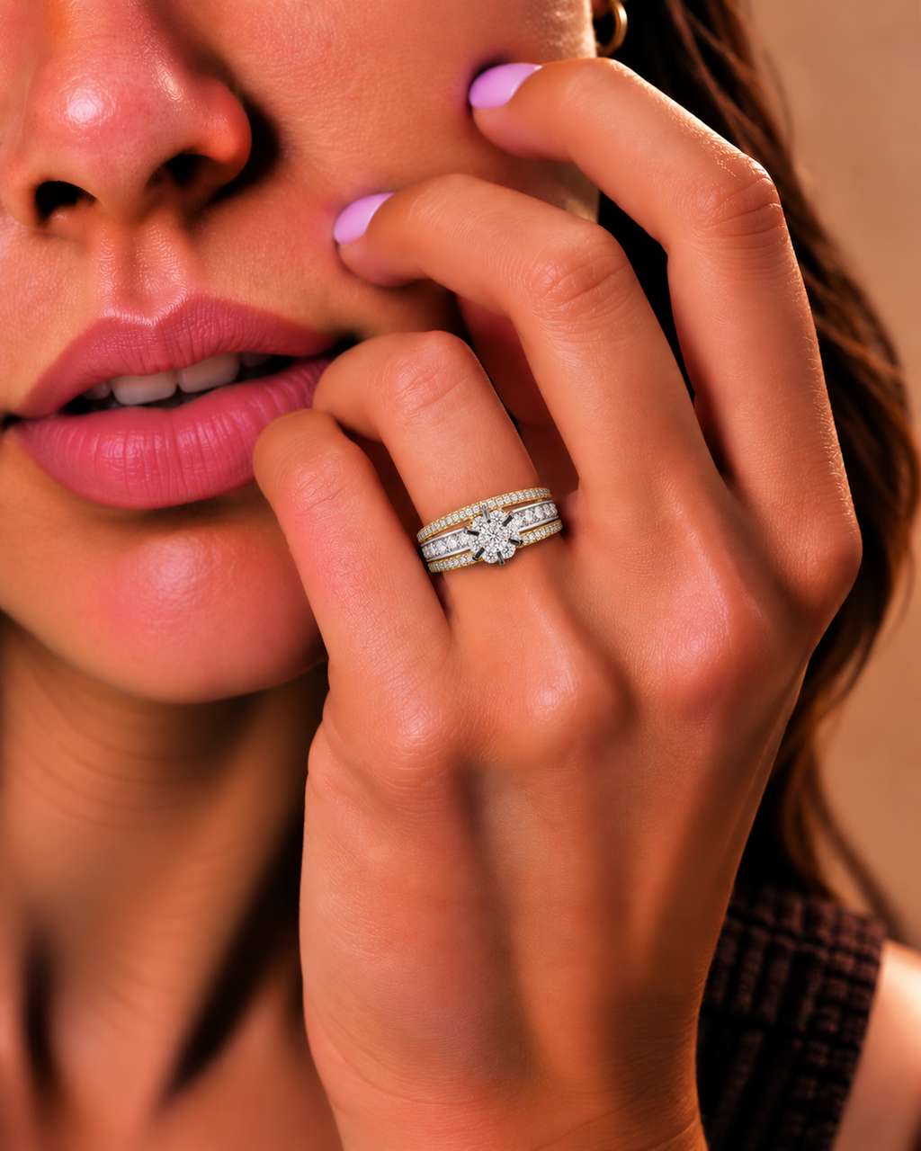 Royal Blossom Diamond Cluster Ring