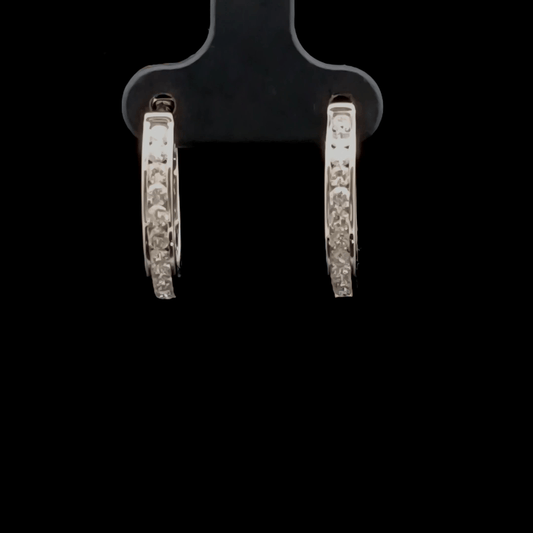 Petite Diamond Hoop Earrings
