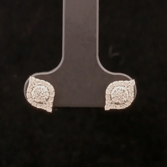 Crescent Diamond Stud Earrings