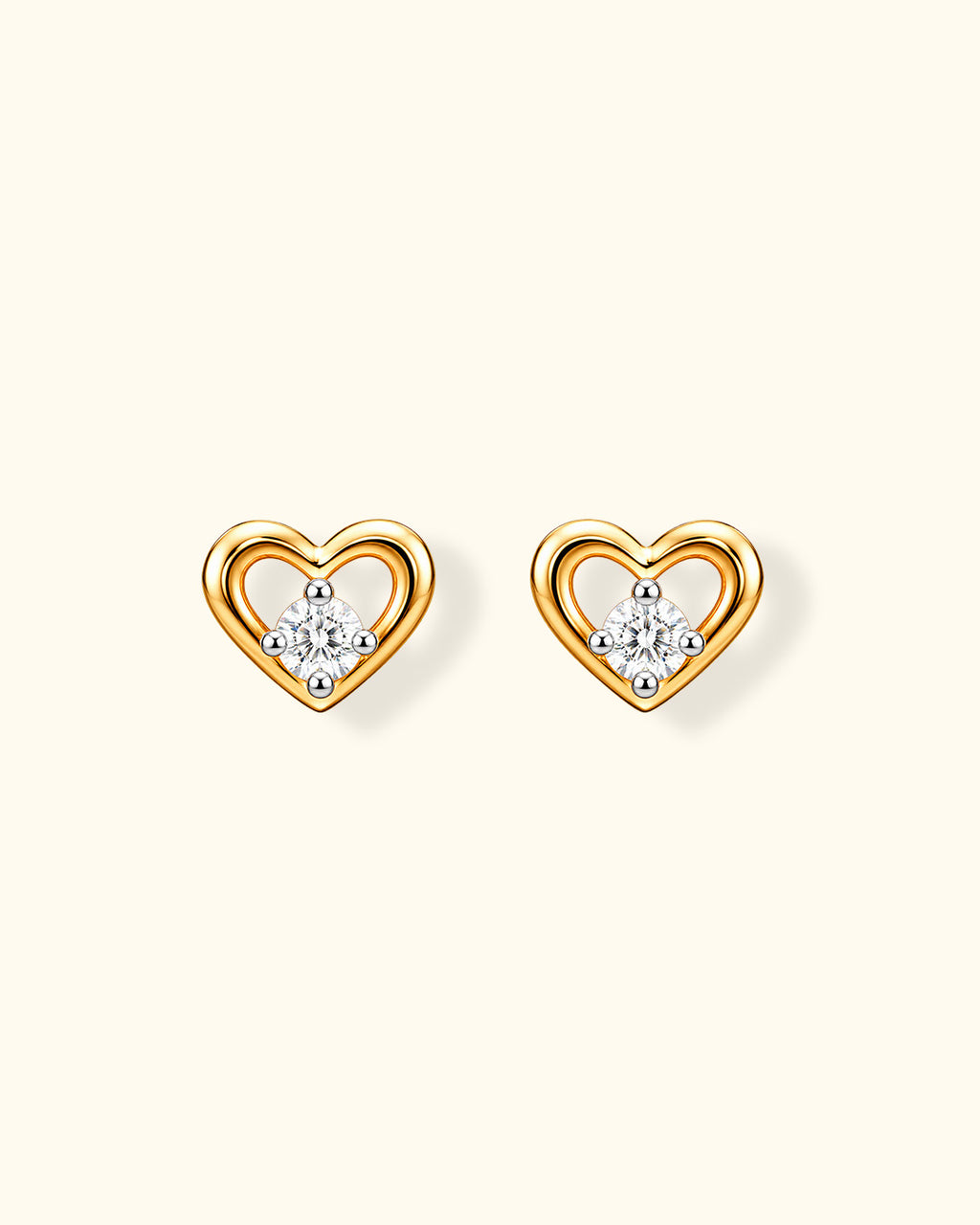 Sweetheart Diamond Stud Earrings