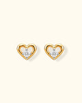 Sweetheart Diamond Stud Earrings
