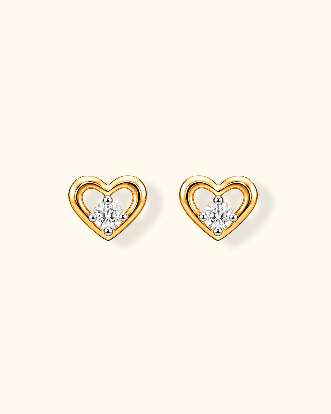 Sweetheart Diamond Stud Earrings