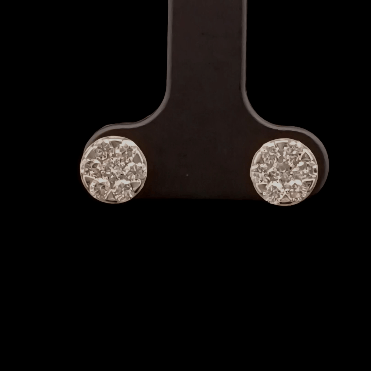 Elegant Pavé Diamond Stud Earrings
