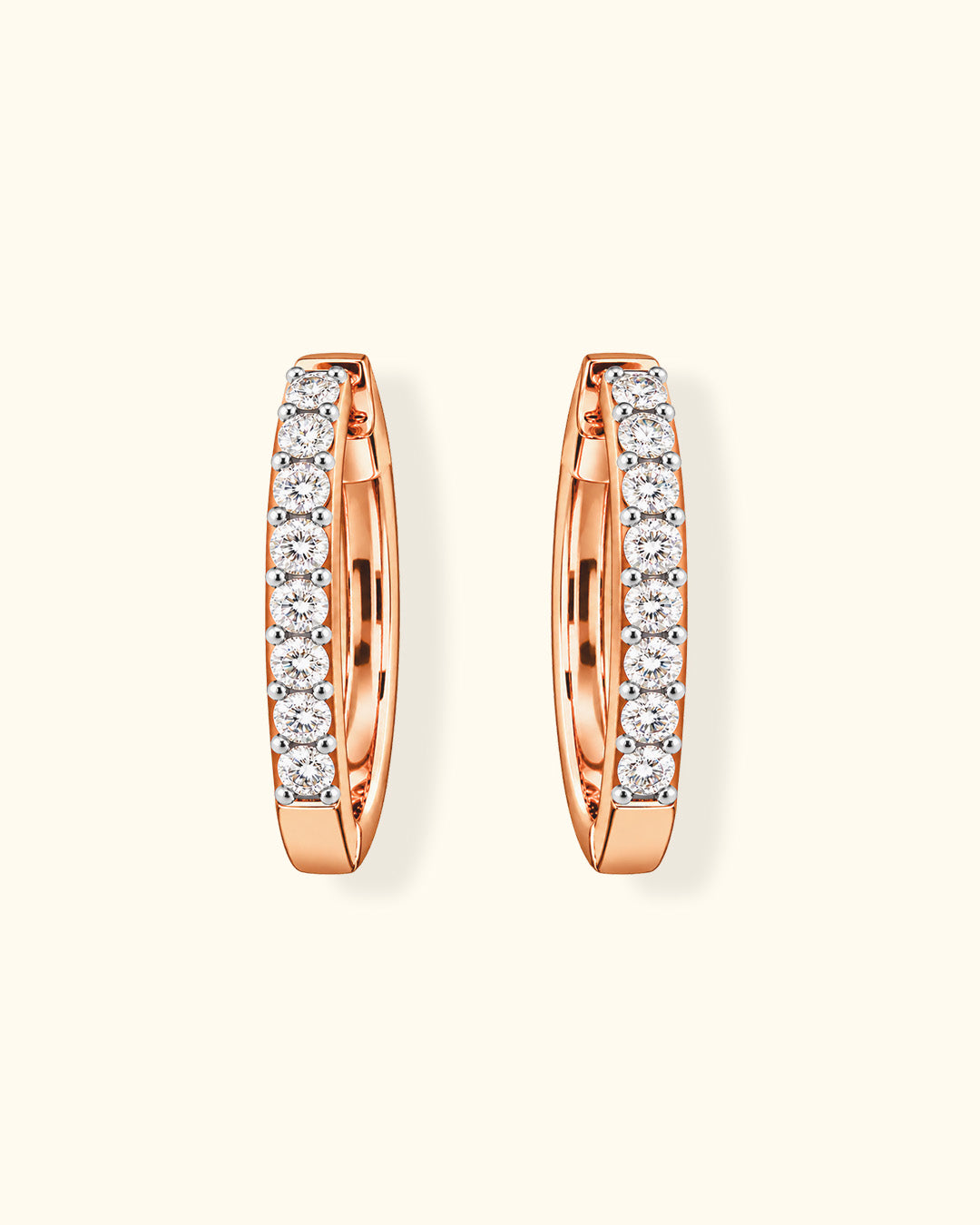 Classic Diamond Hoop Earrings