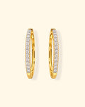Diamond Tennis Hoop Earrings