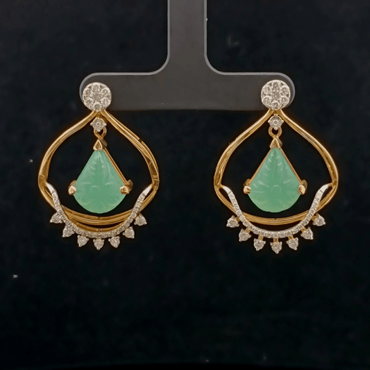 Vintage Diamond Teardrop Earrings
