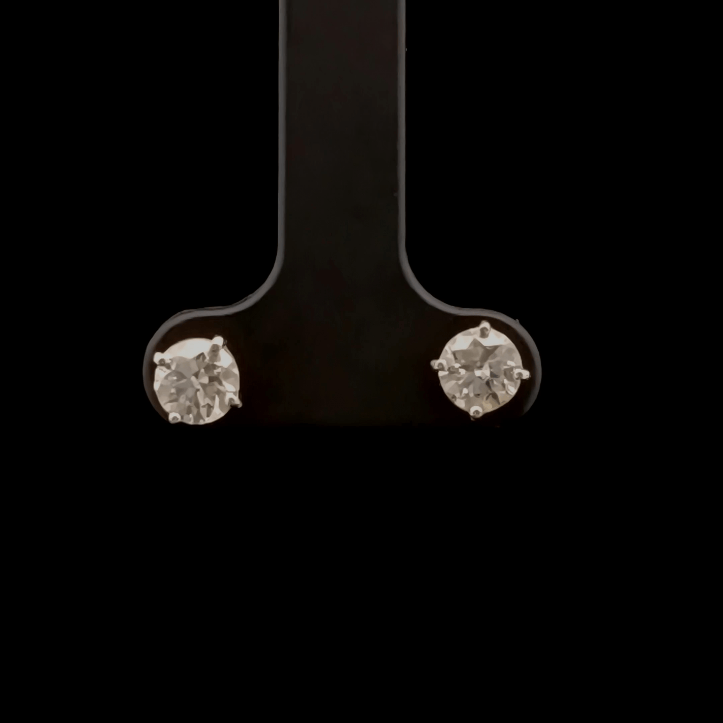Round Diamond Solitaire Look Studs