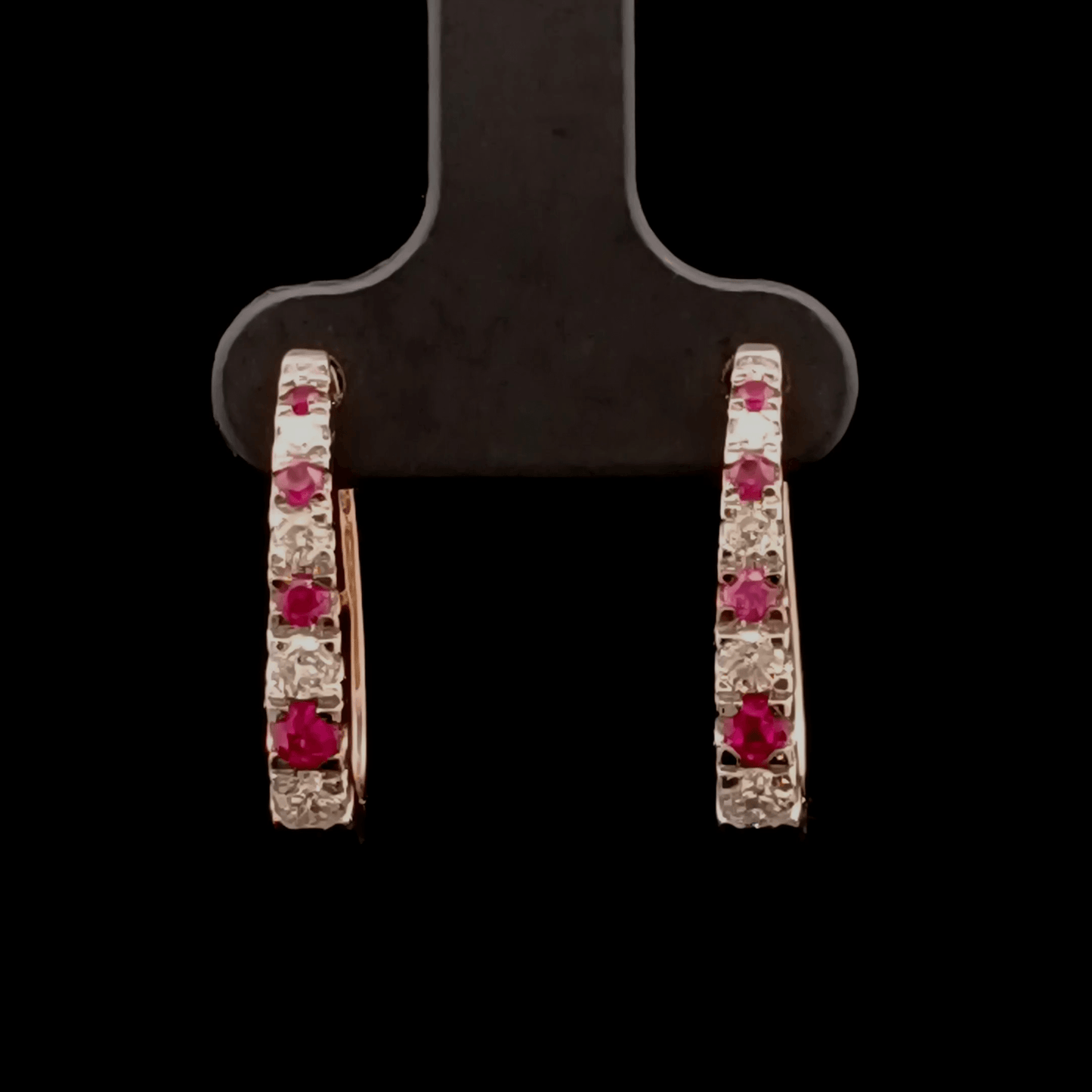Ruby Diamond Everyday Hoops