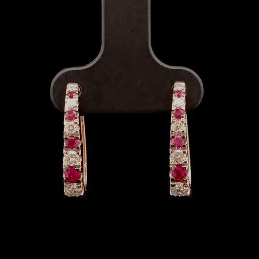 Ruby Diamond Everyday Hoops