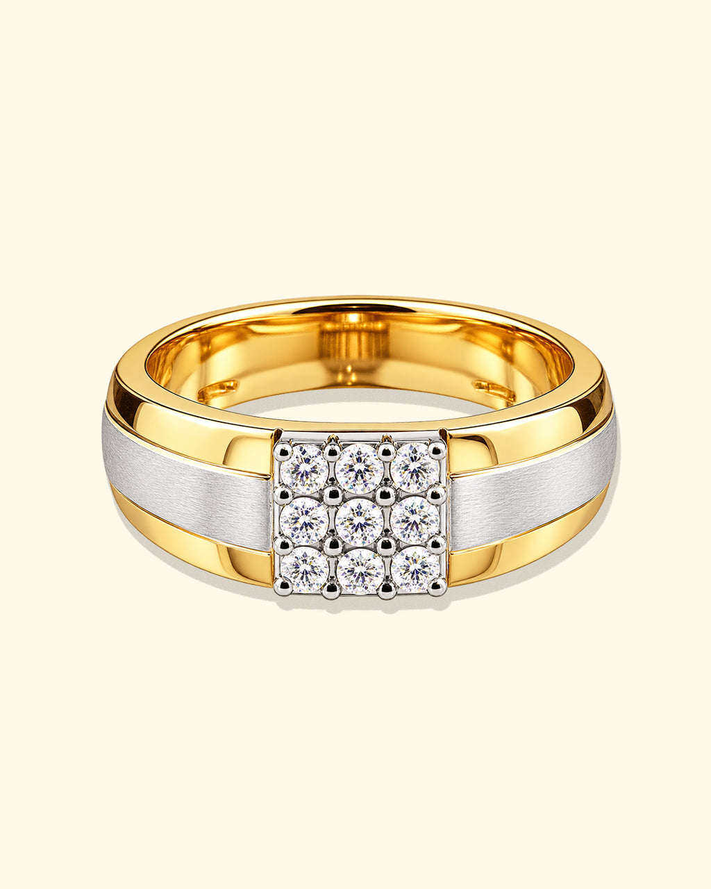 Classic Diamond Cluster Men's Ring