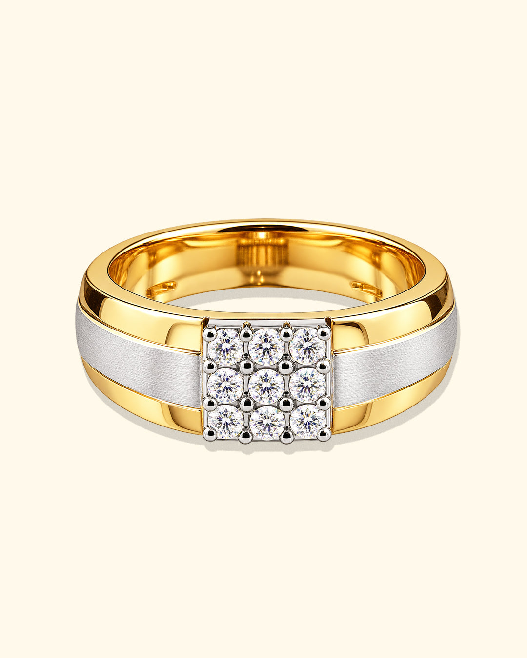 Classic Diamond Cluster Men's Ring