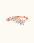 Floral Diamond Cluster Ring in Rose Gold
