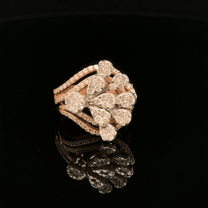Floral Cluster Diamond Ring