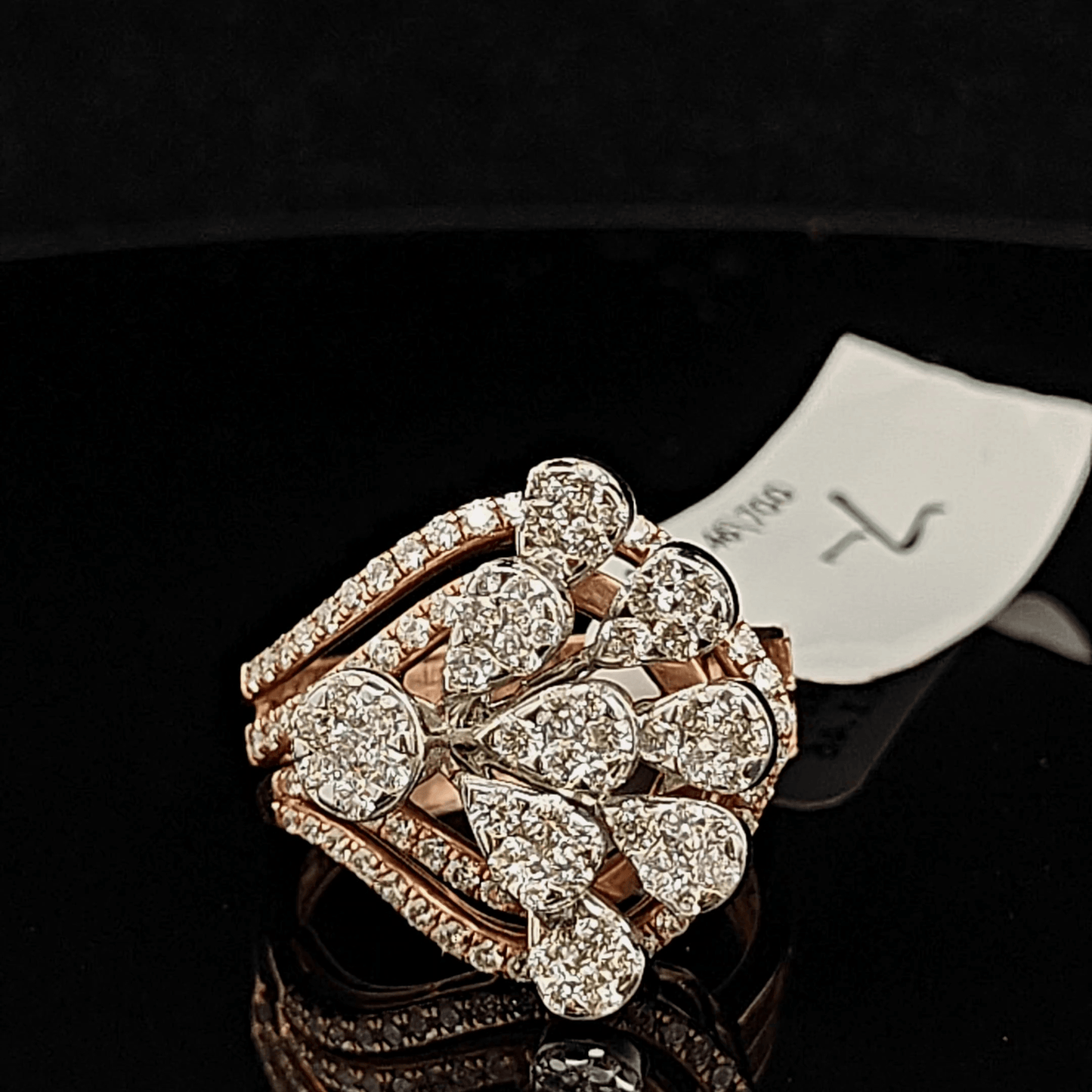 Floral Cluster Diamond Ring