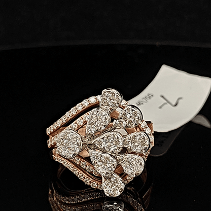 Floral Cluster Diamond Ring