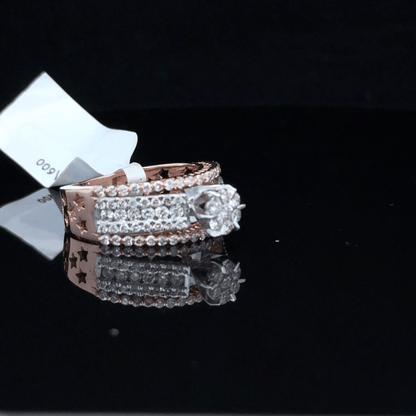 Classic Diamond Cluster Wide Band Ring