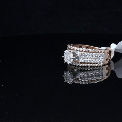 Classic Diamond Cluster Wide Band Ring