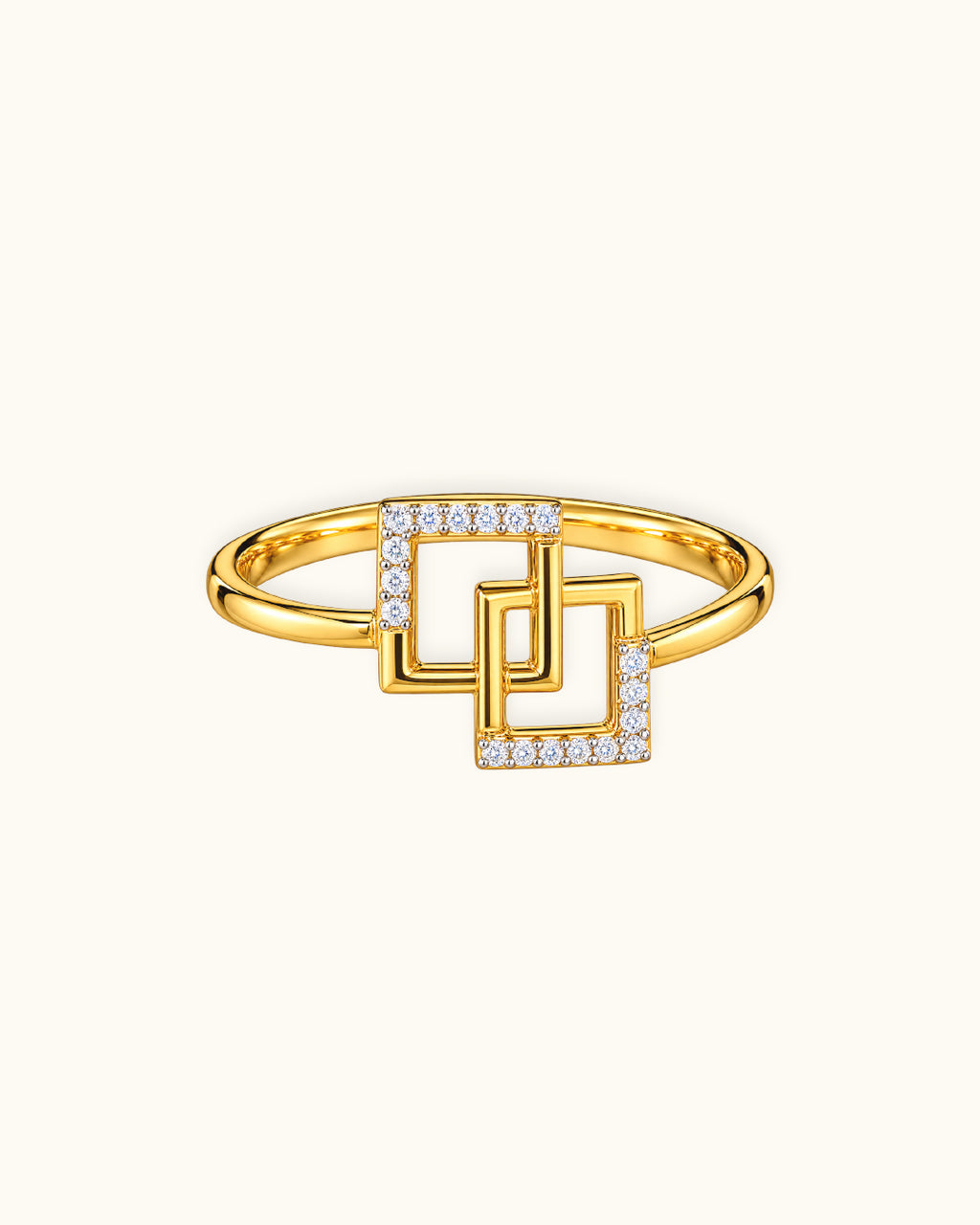 Modern Geometric Sparkle Ring