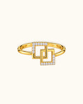 Modern Geometric Sparkle Ring