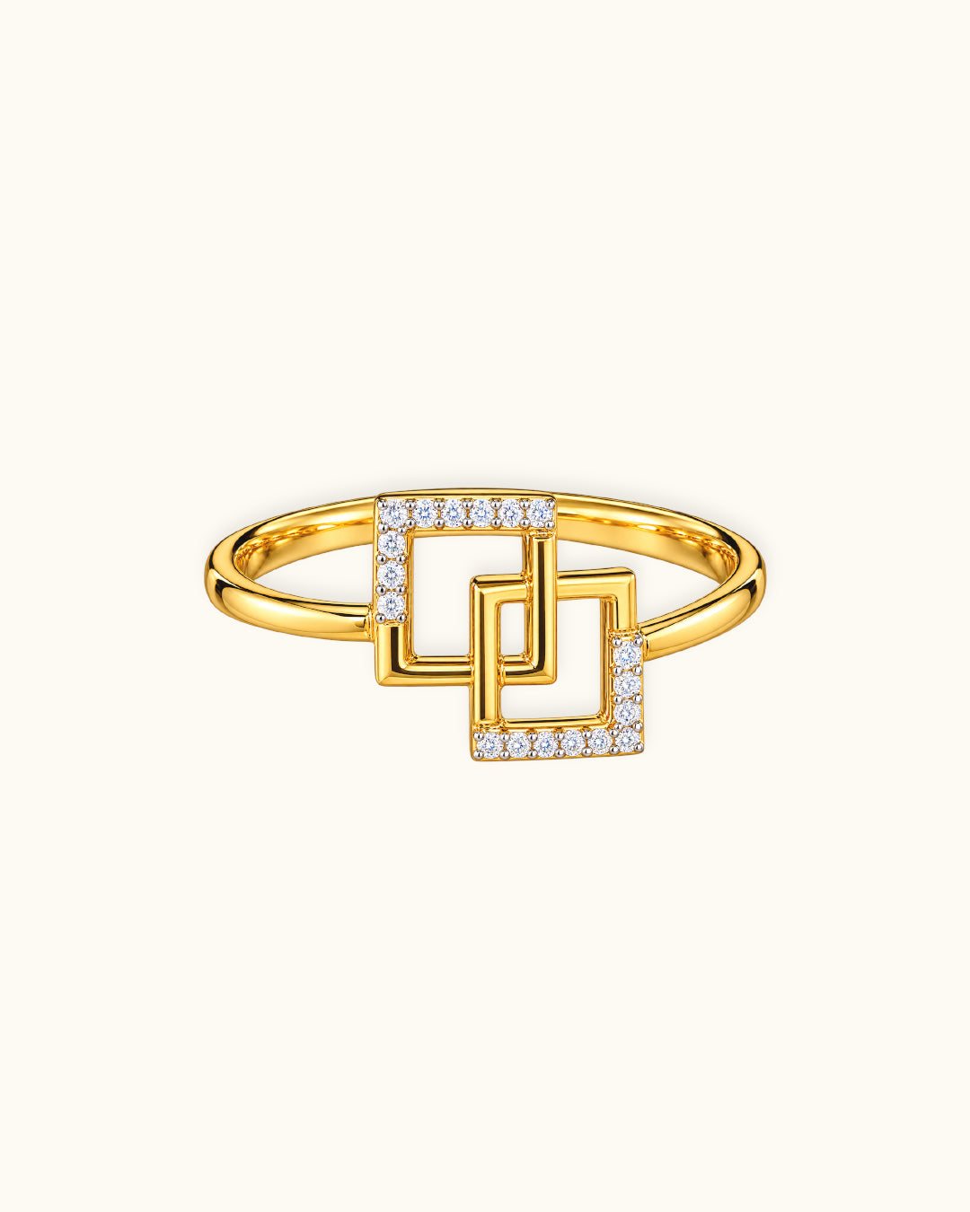 Modern Geometric Sparkle Ring